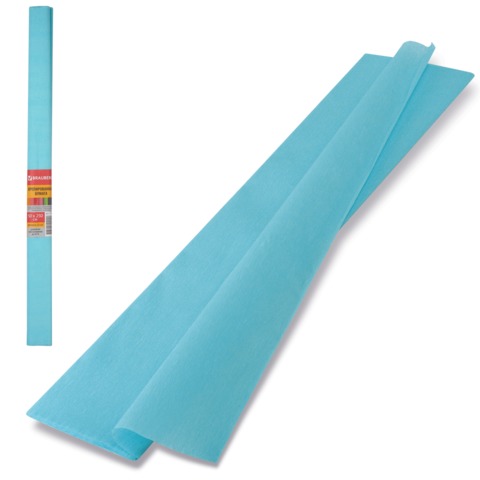 Бумага креповая Brauberg (50*250) 32г/м., голубая