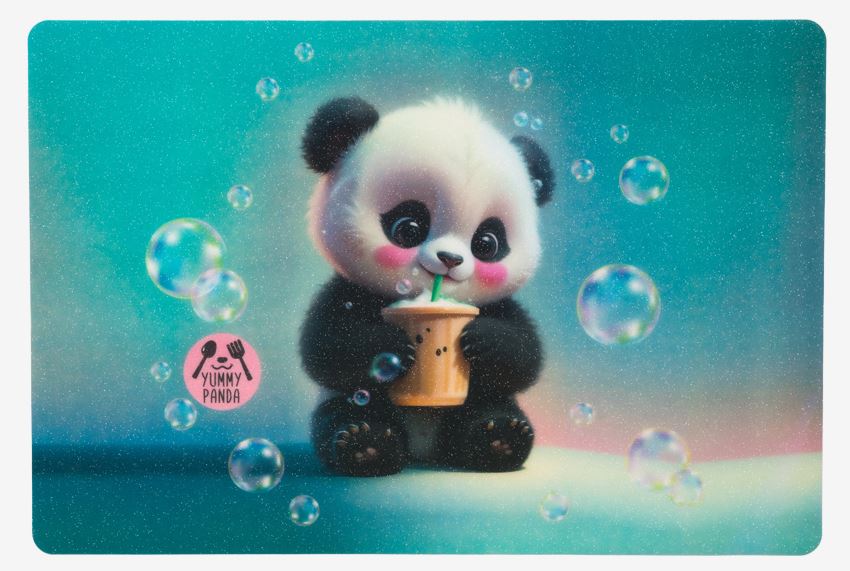 Коврик на стол 43*29 deVENTE "Yummy Panda" пластик 500 мкм