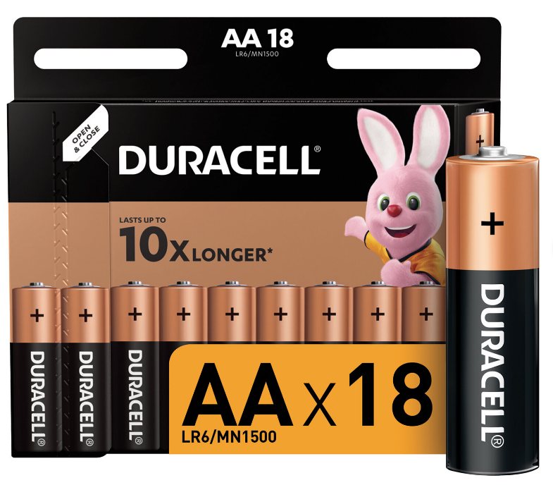 Батарейки LR06 (пальч.) АА Duracell Basic Alkaline, 1.5B, 1/18