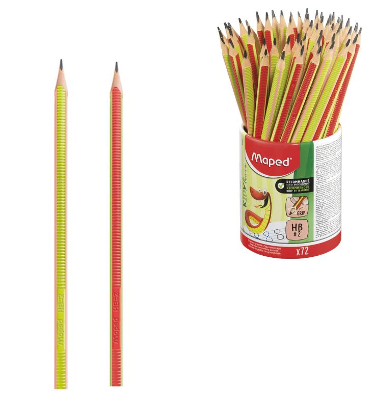 Карандаш пластик  трехгран., HB/ТМ Maped "Kidy Learn" заточен., рифл.поверхность, 1/72