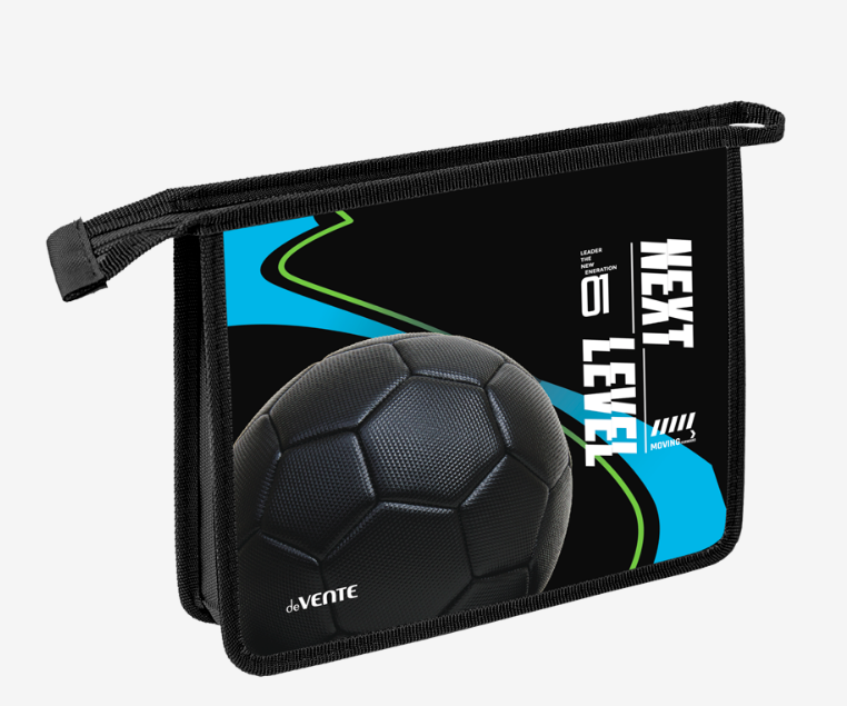 Папка для тетр. А5 на молнии deVENTE "Next Level Football" с расширен., пластик 500 мкм