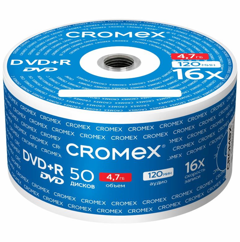 Диск DVD+R  50шт. Cromex 4,7 Gb 16х