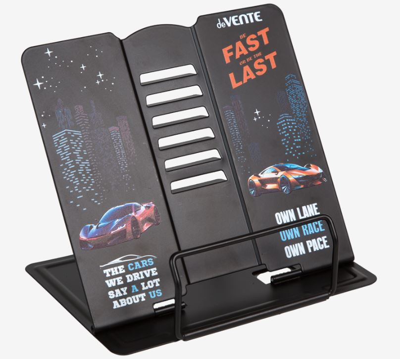 Подставка для книг deVENTE 20*19 "Fast Or Last", металлич., противоскольз. ножки, с рис.