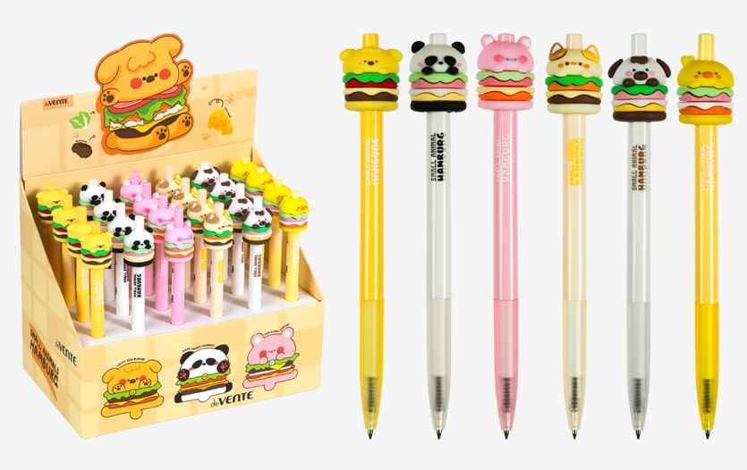 Ручка шарик. авт. deVENTE "Cute Hamburger" синяя, 0,7 мм, масл.