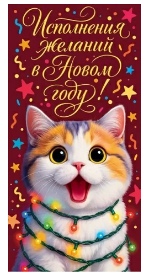 9.0001379 Конверт для денег "Исполнения желаний в новом году!"