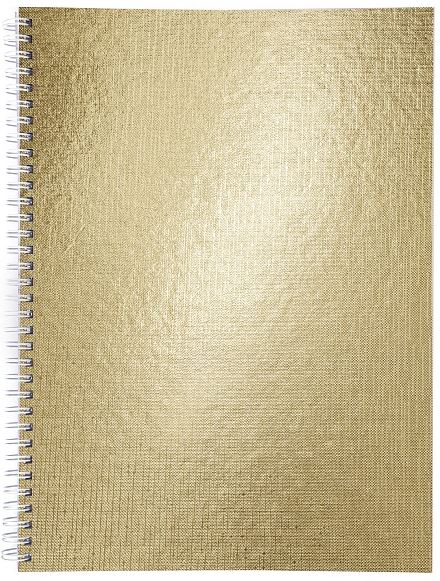 Тетрадь А4 96л. кл.  гребень б/винил Хатбер "METALLIC" золото 1/24
