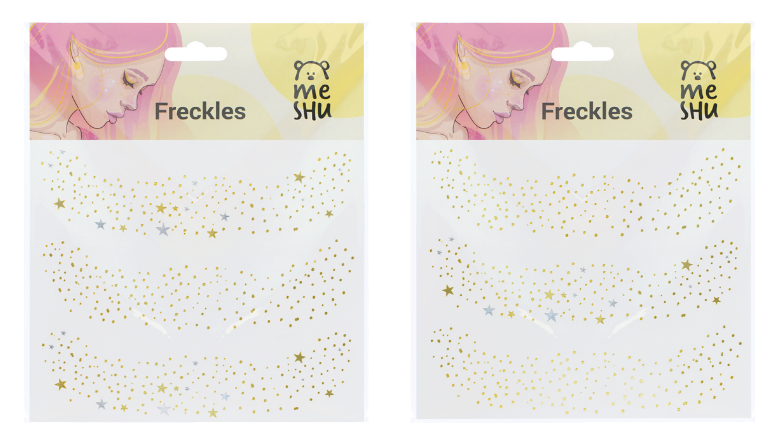 Наклейки д/тела MESHU "Freckles", тату, 15*18,5см, е/п