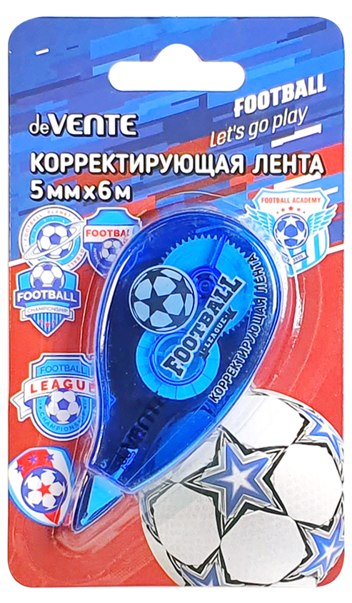 Штрих-лента  5 мм х  6 м deVENTE "Football" фронт апплик.