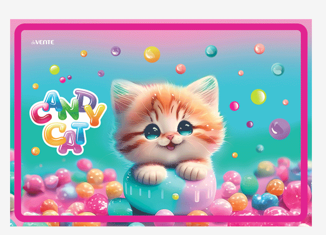 Коврик на стол 43*29 deVENTE "Candy Cat" пластик 500 мкм