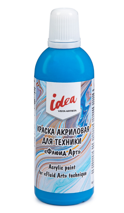 Краска акрил. 80мл. Vista-Artista idea для техники "Флюид Арт" 06 Голубой/Light Blue