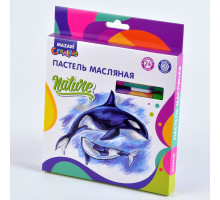 Пастель масляная 18 цв. MAZARI шестигр., к/к