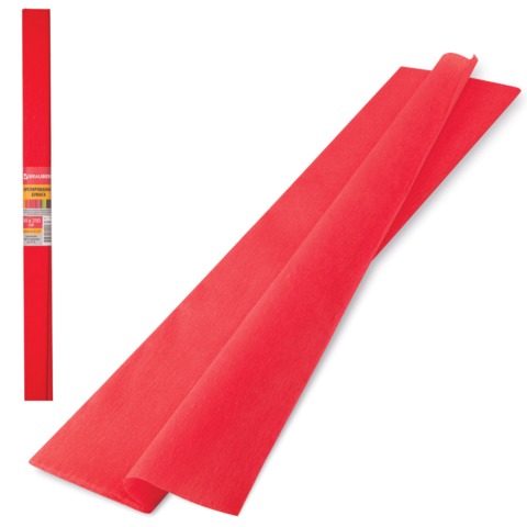 Бумага креповая Brauberg (50*250) 32г/м., красная