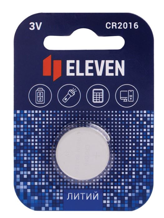Батарейки CR2016 Eleven Lithium, 3В, блистер