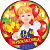 66.412 открытка "Я первоклассница" кругл.9,5*9,5см (медаль)