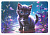 Коврик на стол 43*29 deVENTE "Beautiful Cat" 3D, пластик 500 мкм